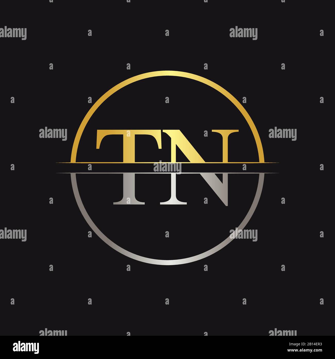 Tn logo design Stock Vector Images - Alamy