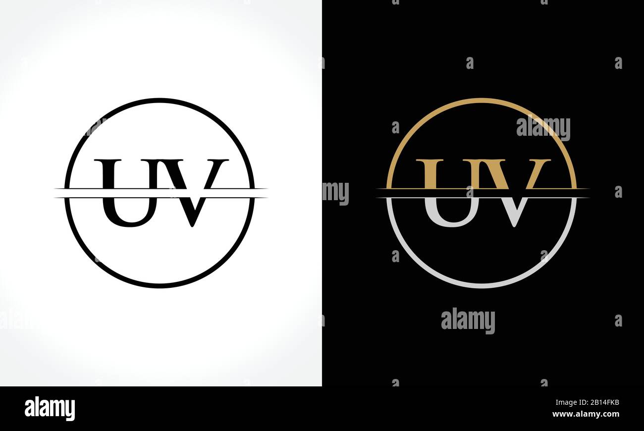 Initial Letter UV Logo Design Vector Template. UV Letter Logo Design Stock Vector