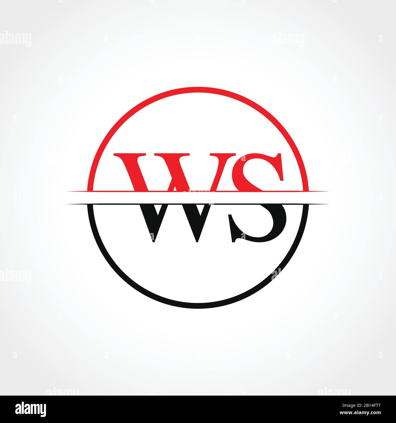 Initial Ws Letter Linked Logo Creative Letter Ws Logo Design Vector