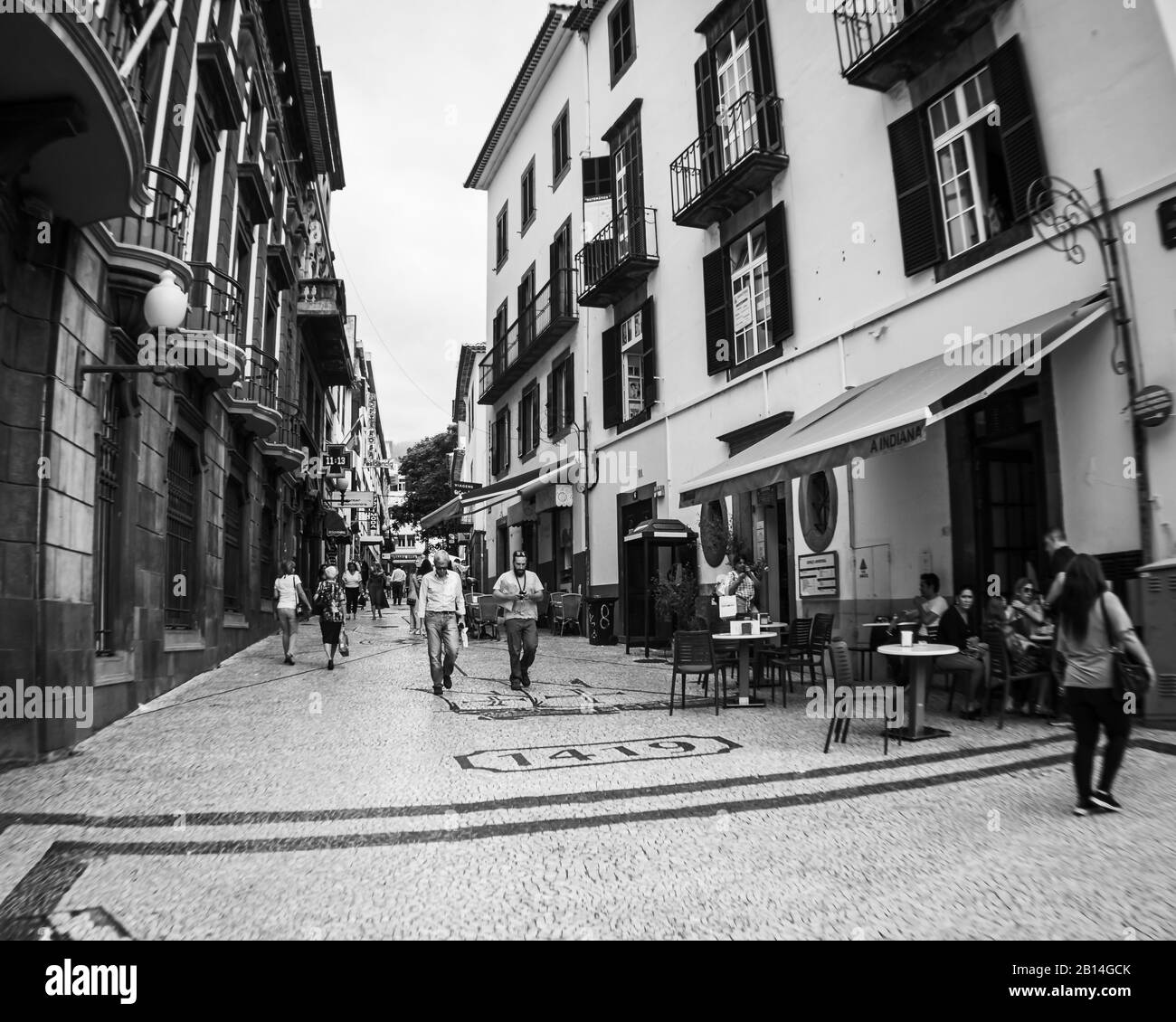 FUNCHAL, MADEIRA, PORTUGAL BLACK AND WHITE Stock Photo Alamy