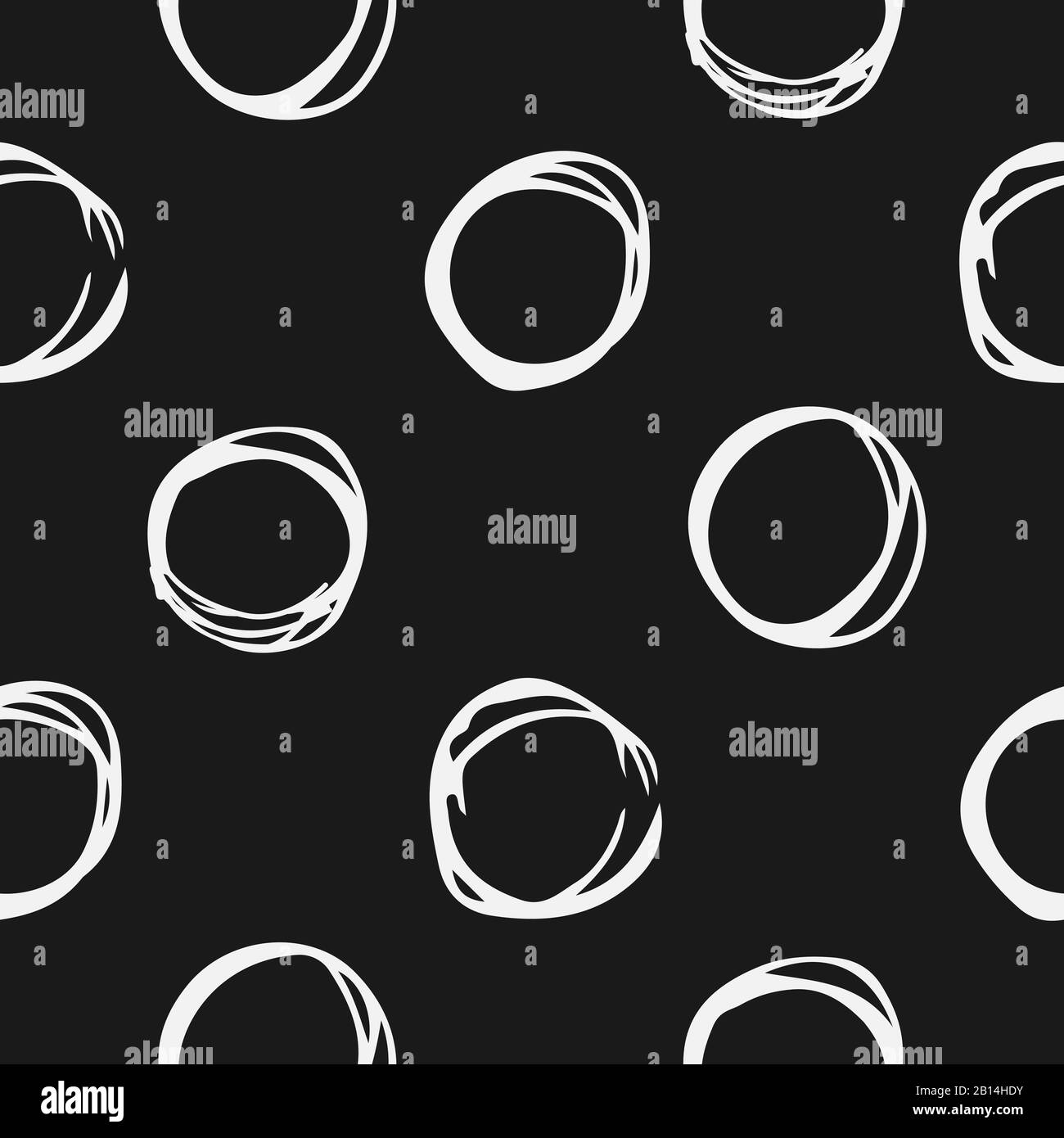 Seamless pattern consisting of circles hand drawn Stock Vector Image ...