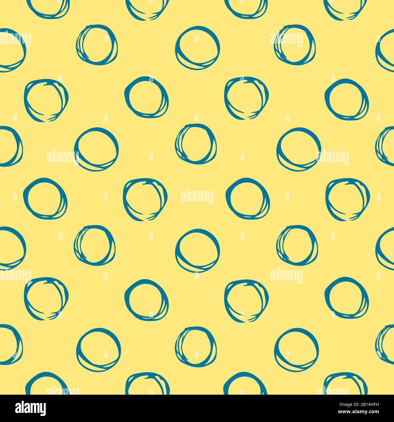 Seamless pattern consisting of circles hand drawn. Stock Vector