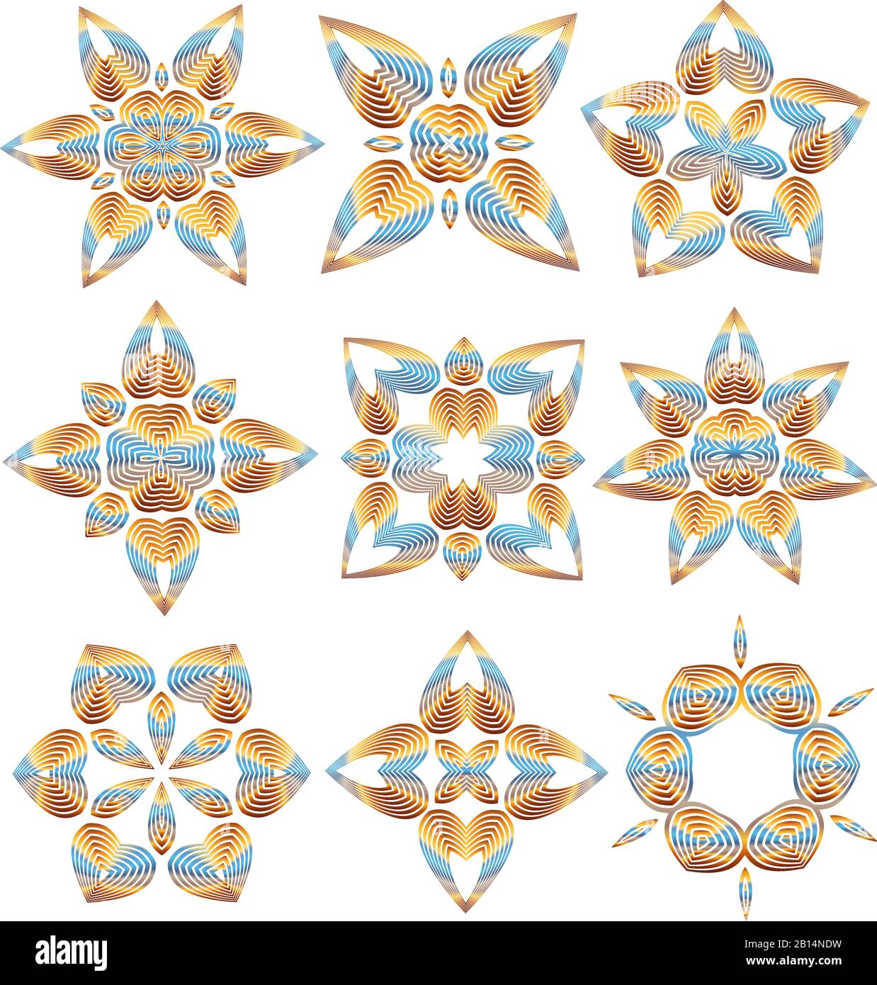 Collection of various creative graphics design vector elements Stock Vector