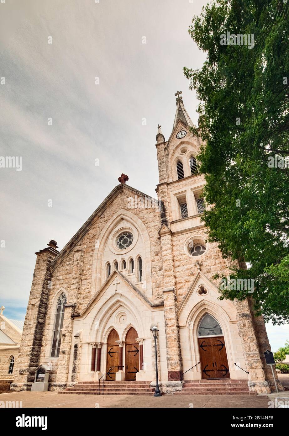 St. Mary Catholic Church, built 1906, in Fredericksburg, Texas, USA