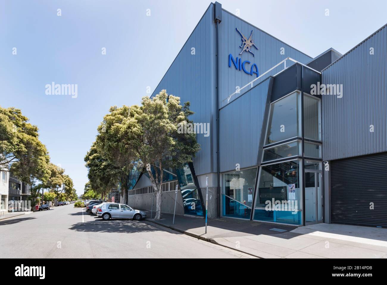 The National Institute of Circus Arts building near Chapel Street in Prahran is attached to the Swinburne University of Technology Stock Photo