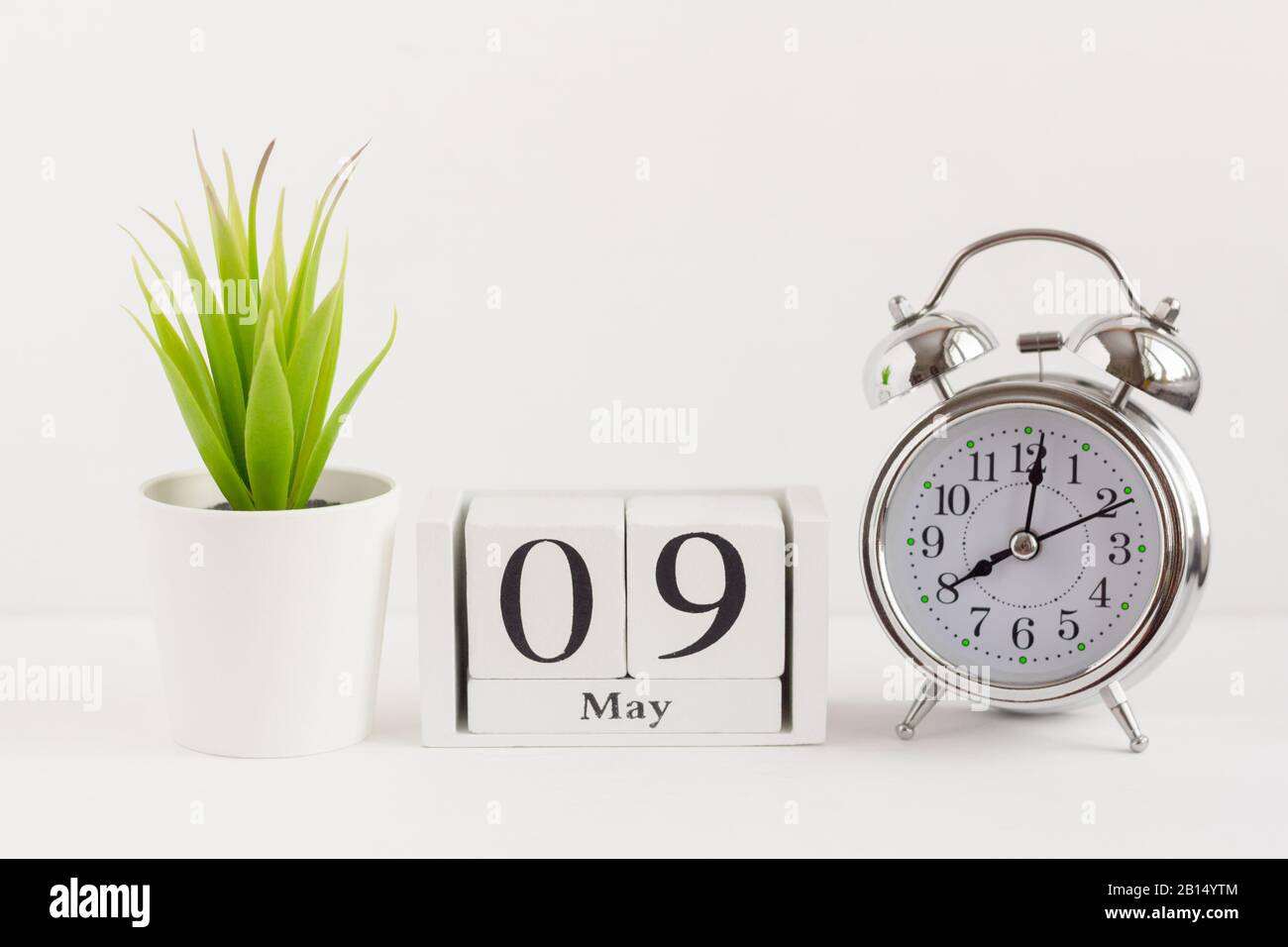 May 9 on the calendar. Victory Day.Calendar on a white background ...