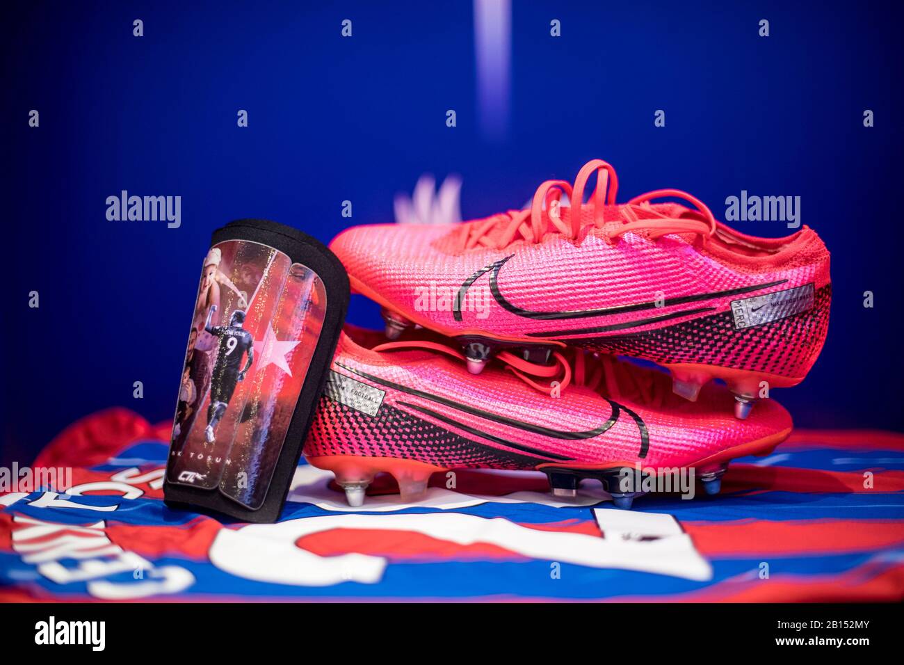 football boots Nike Mercurial and Phantom at Selhurst Park on February 22,  2020 in London, United Kingdom. (Photo by Sebastian Frej Stock Photo - Alamy