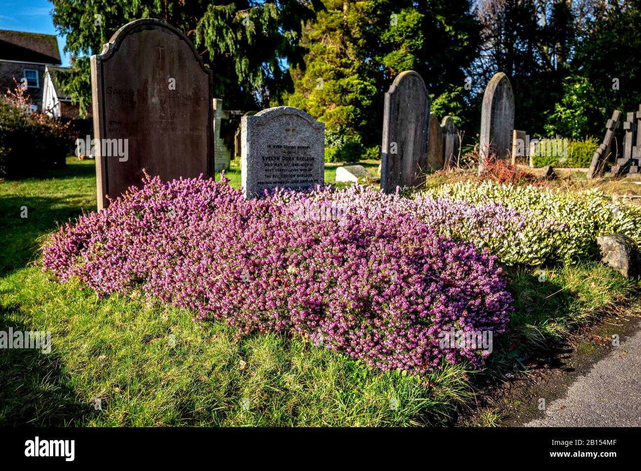 The churchyard at All Saints church in Crowborough UK Stock Photo - Alamy