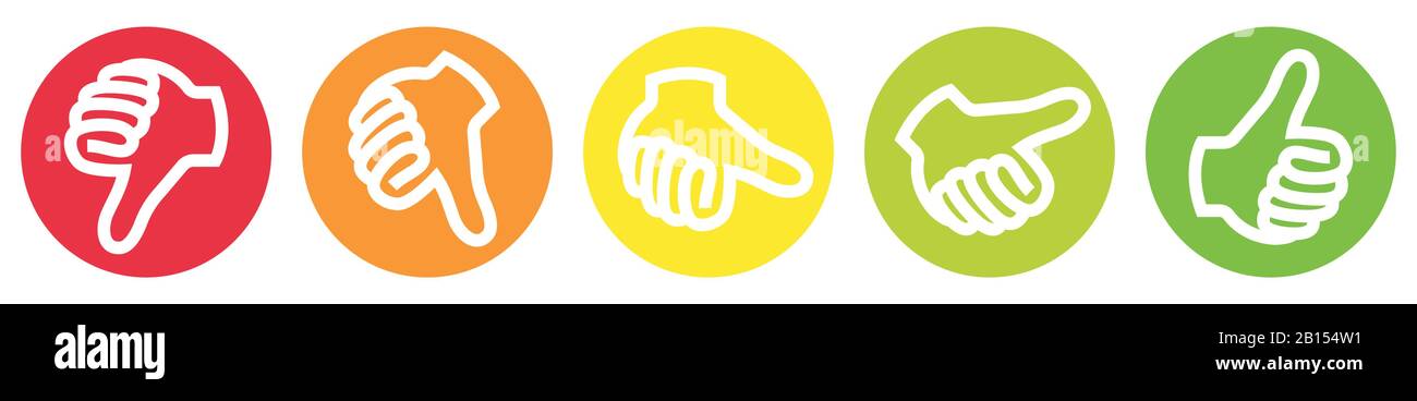 thumb rating button Stock Vector