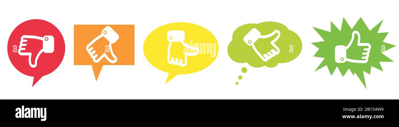 thumb rating button Stock Vector
