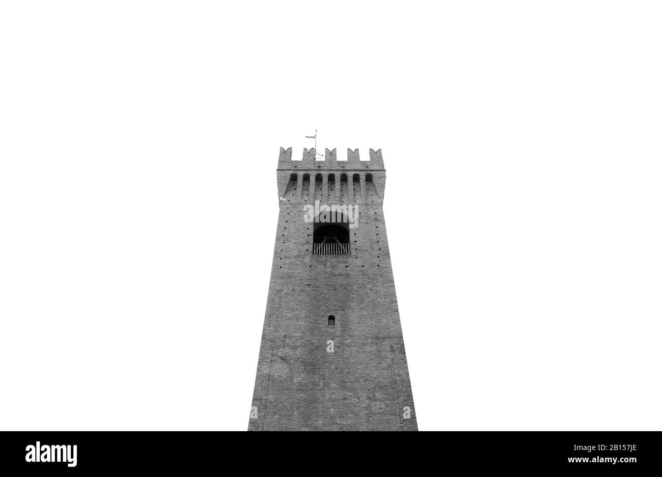Torre del Borgo in Recanati (Recanati Tower, Macerata - Italy,  Birthplace of Giacomo Leopardi) Stock Photo