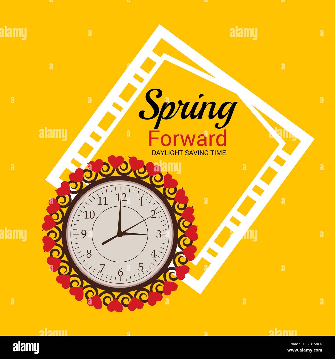 Vector illustration of a Background for Daylight Saving Time Summer ...