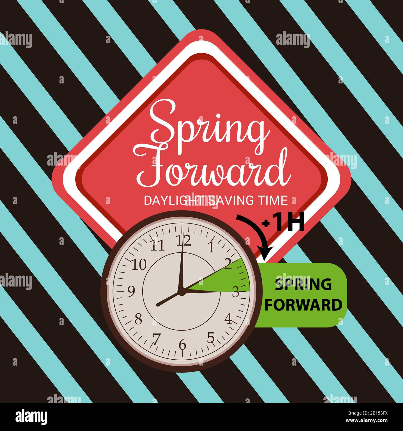 Vector illustration of a Background for Daylight Saving Time Summer