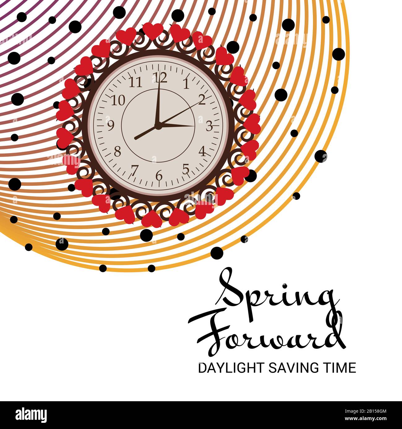 Vector illustration of a Background for Daylight Saving Time Summer ...