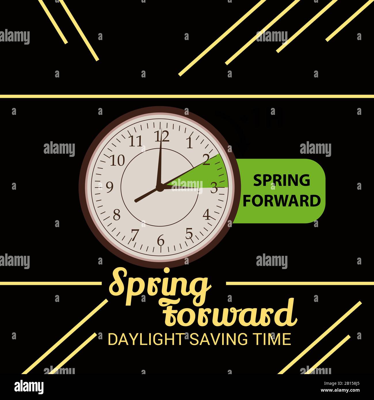 Vector illustration of a Background for Daylight Saving Time Summer