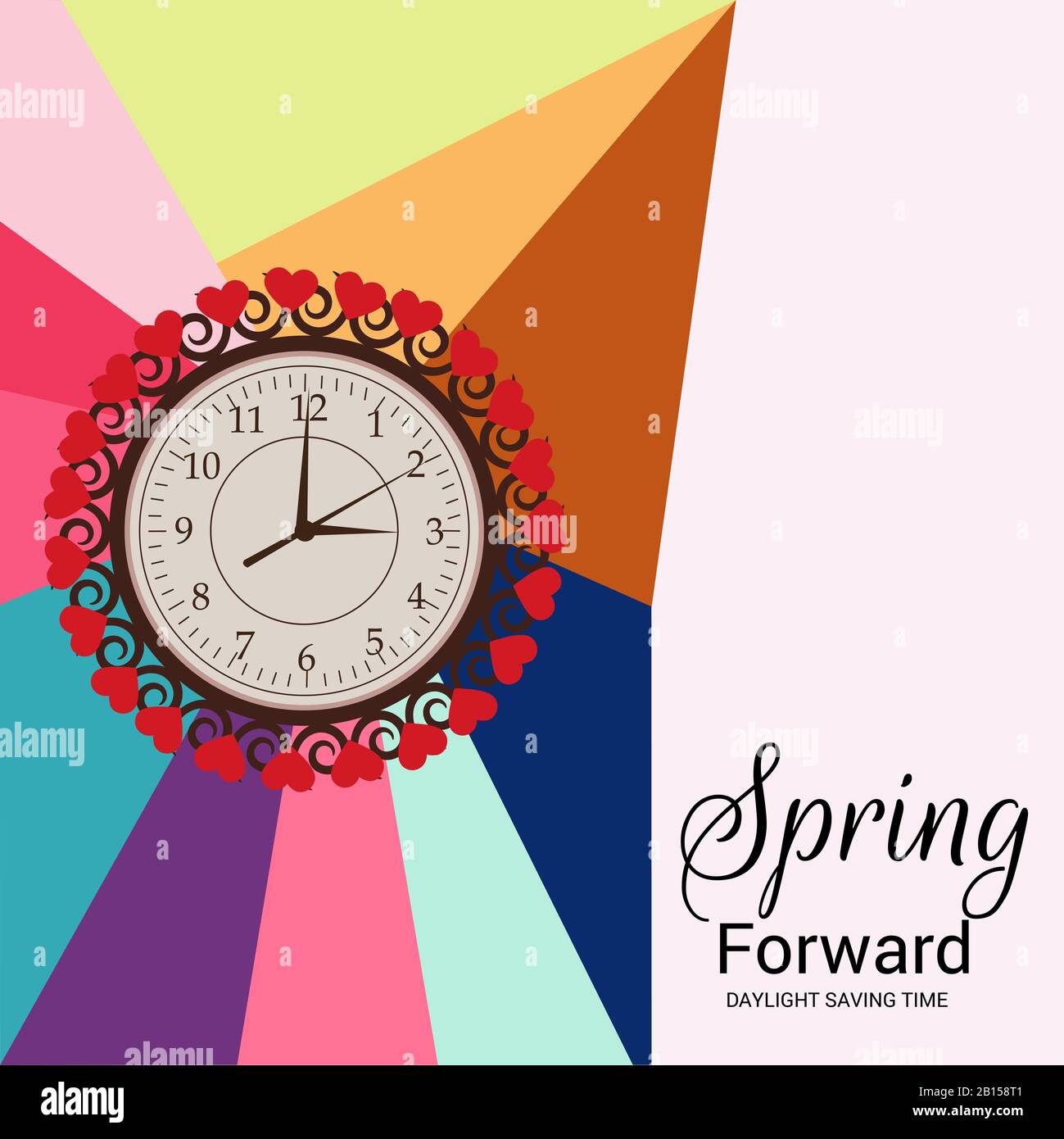 Vector illustration of a Background for Daylight Saving Time Summer ...