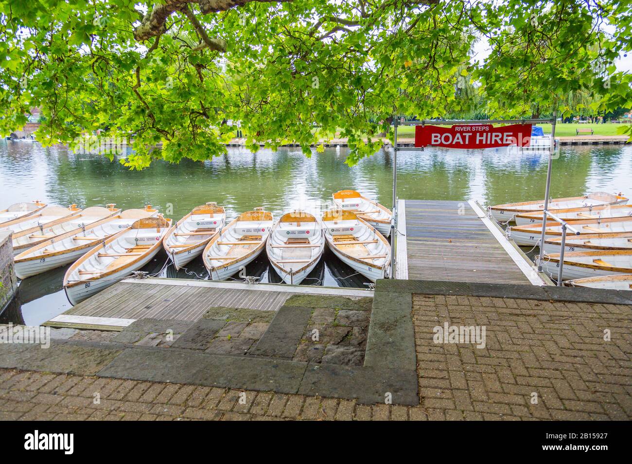 River Avon rowing boat hire each boat is named after a Shakesperean