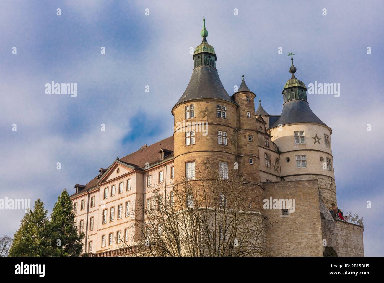 View on Montbeliard castle on sunny day in Doubs department, France Stock Photo