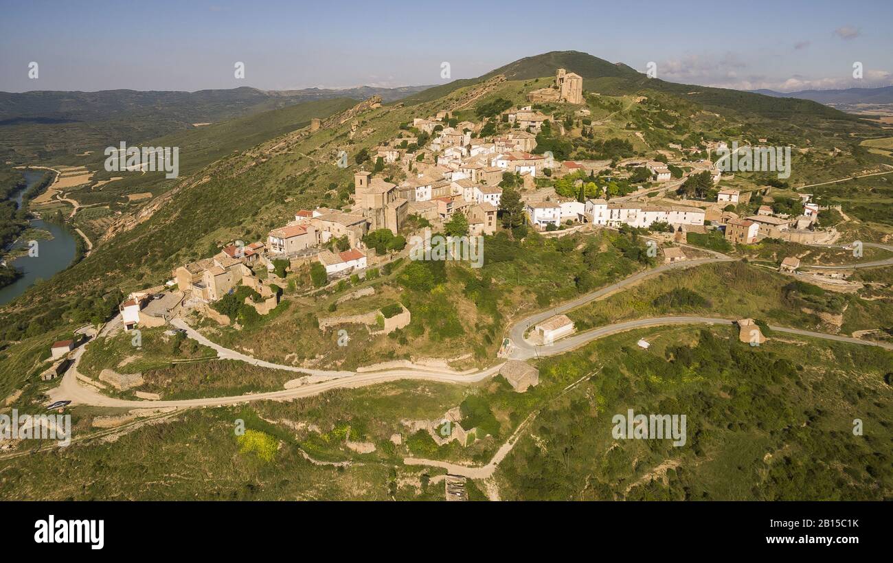 Gallipienzo is a beautiful village in Navarra province, Spain Stock Photo