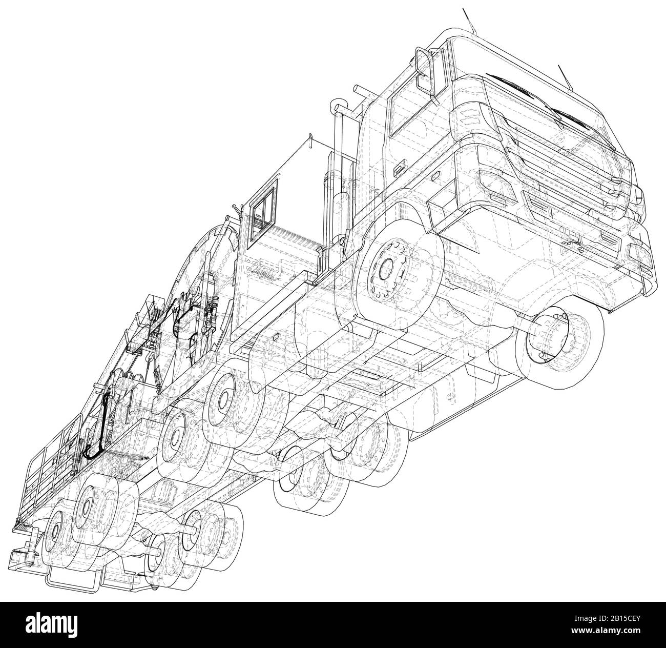 Oilfield coiled tubing equipment. Coiled tubing reel on a trailer. wire