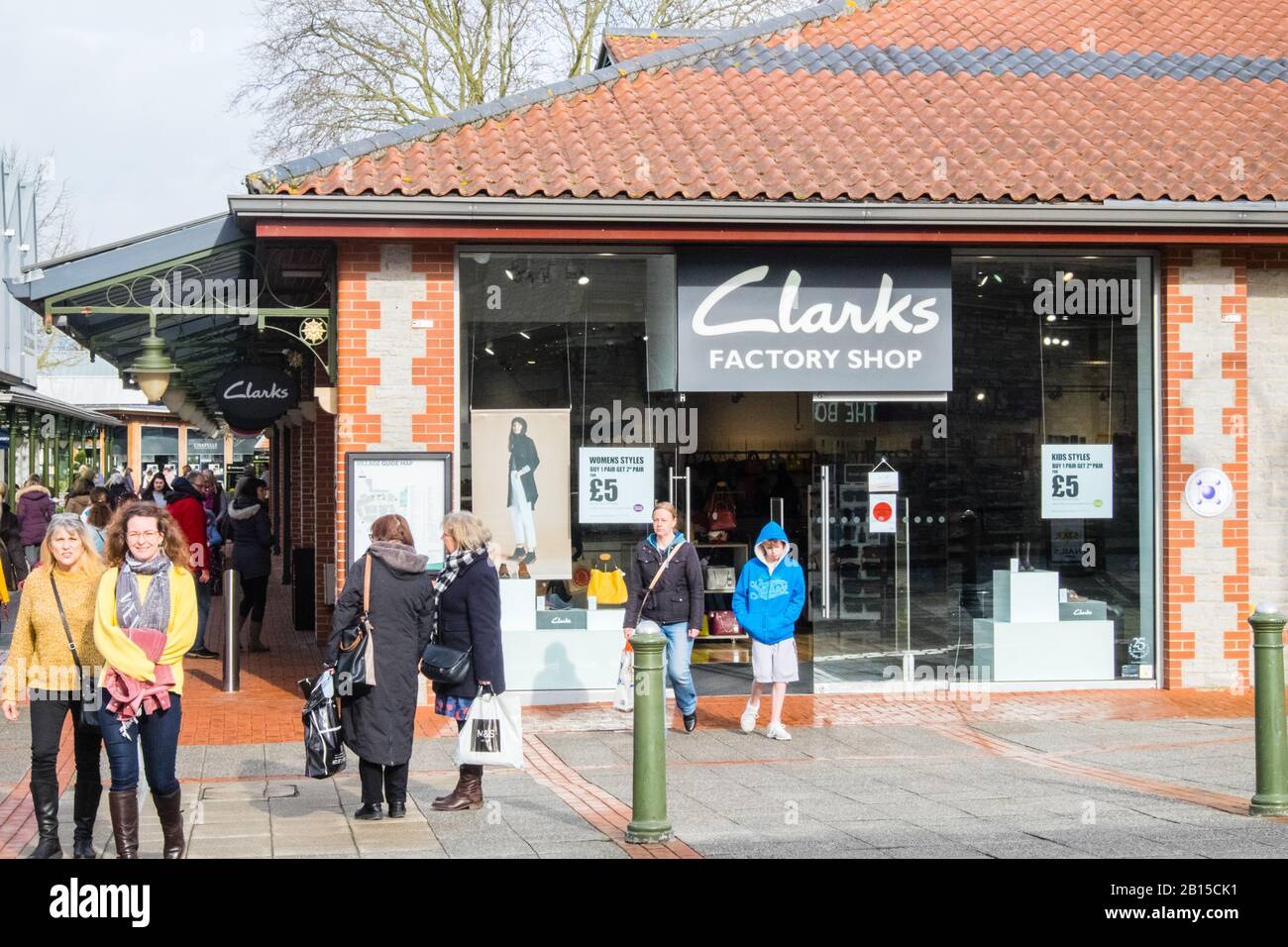 Clarks Village Outlet Shopping Street High Resolution Stock Photography