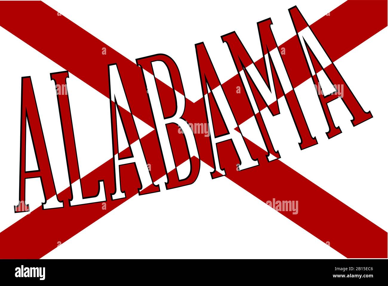 The flag of the United States state Alabama with text Stock Vector ...