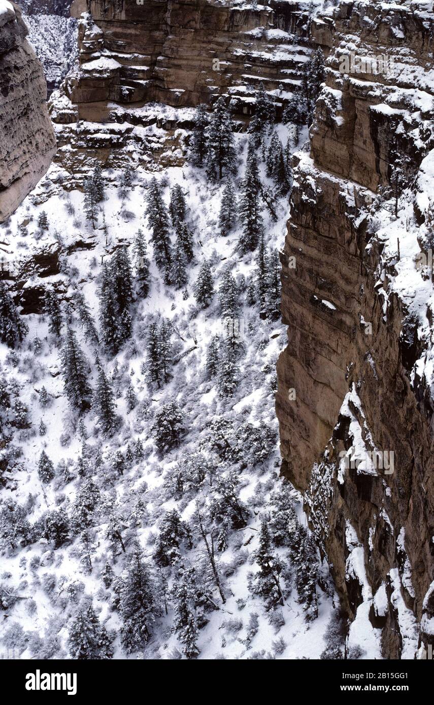 South Rim winter, Grand Canyon National Park, Arizona Stock Photo