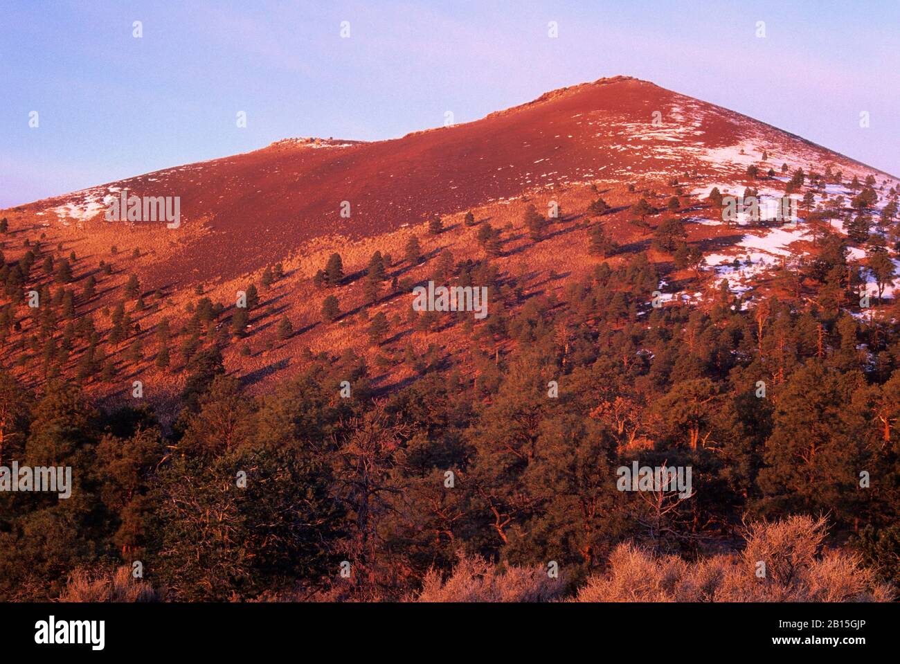 Sunset Crater from Cinder Hills Overlook, Sunset Crater National Monument, Arizona Stock Photo