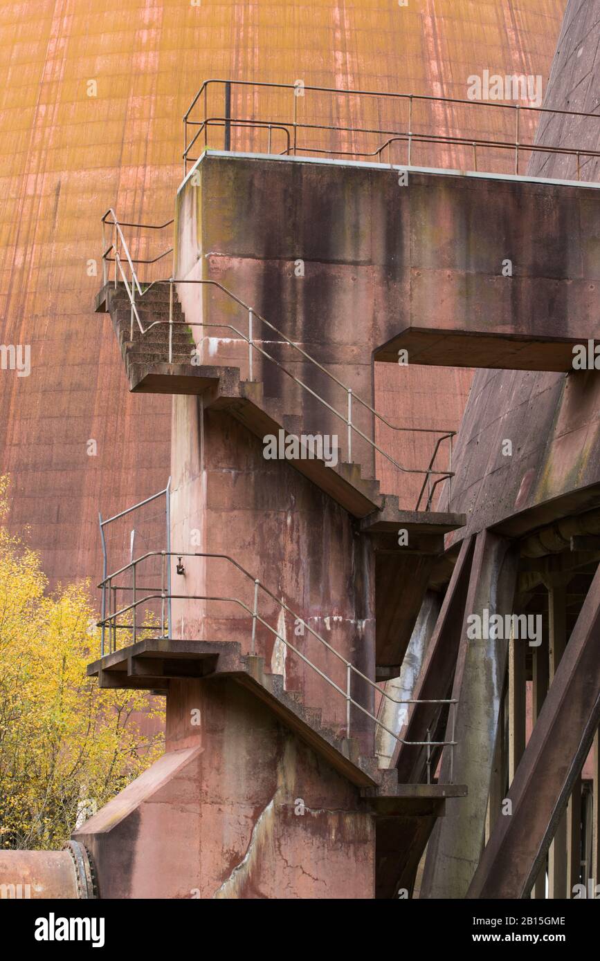 The now demolished power station at Ironbridge in Shropshire. Stock Photo