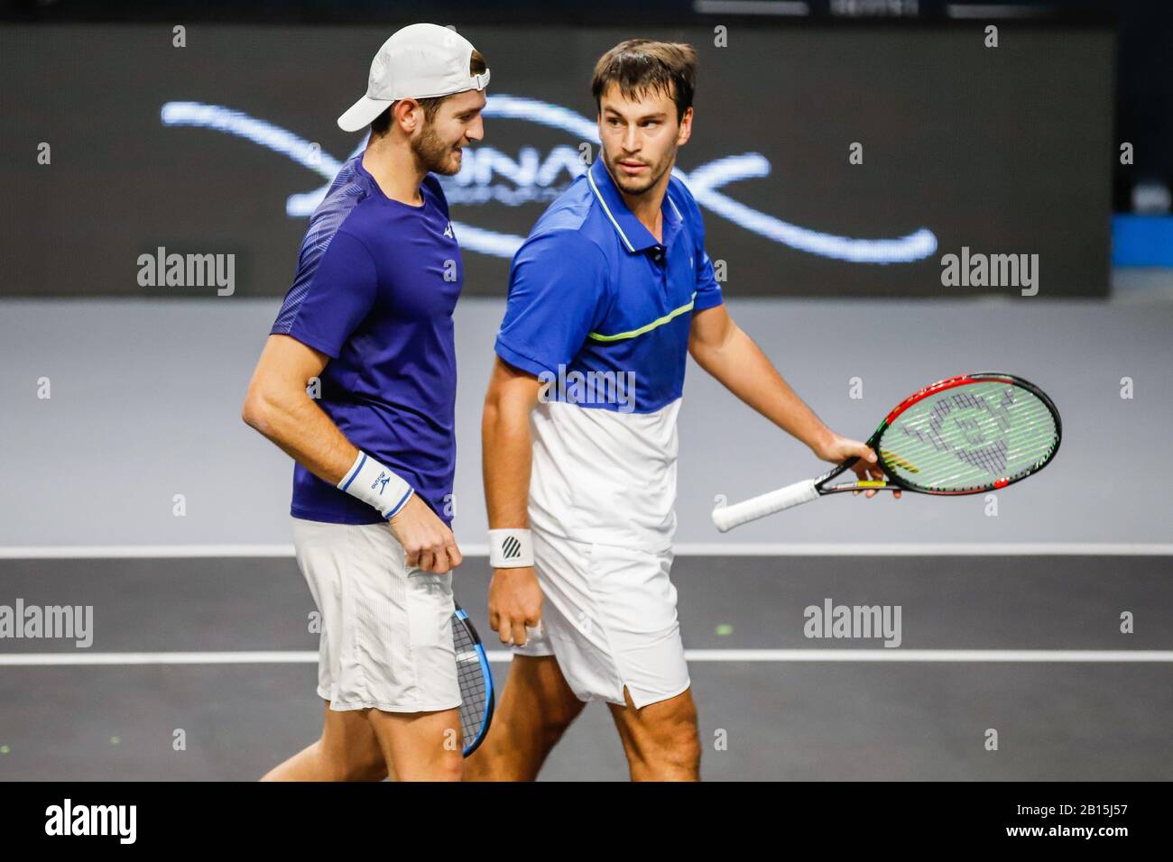 andrea vavassori , luca margaroli during ATP Bergamo Challenger, Bergamo,  Italy, 22 Feb 2020, Tennis Tennis Internationals Stock Photo - Alamy