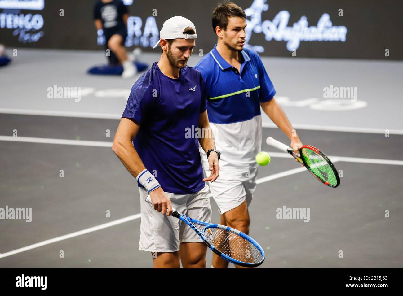 andrea vavassori , luca margaroli during ATP Bergamo Challenger, Bergamo,  Italy, 22 Feb 2020, Tennis Tennis Internationals Stock Photo - Alamy