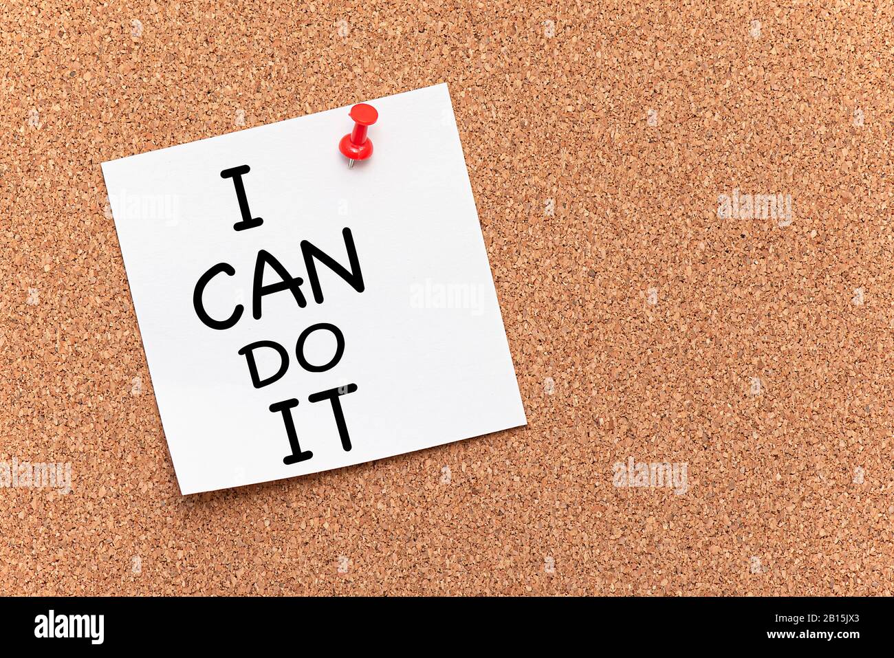I Can Do It Text On Cork Board Concept Picture Stock Photo Alamy