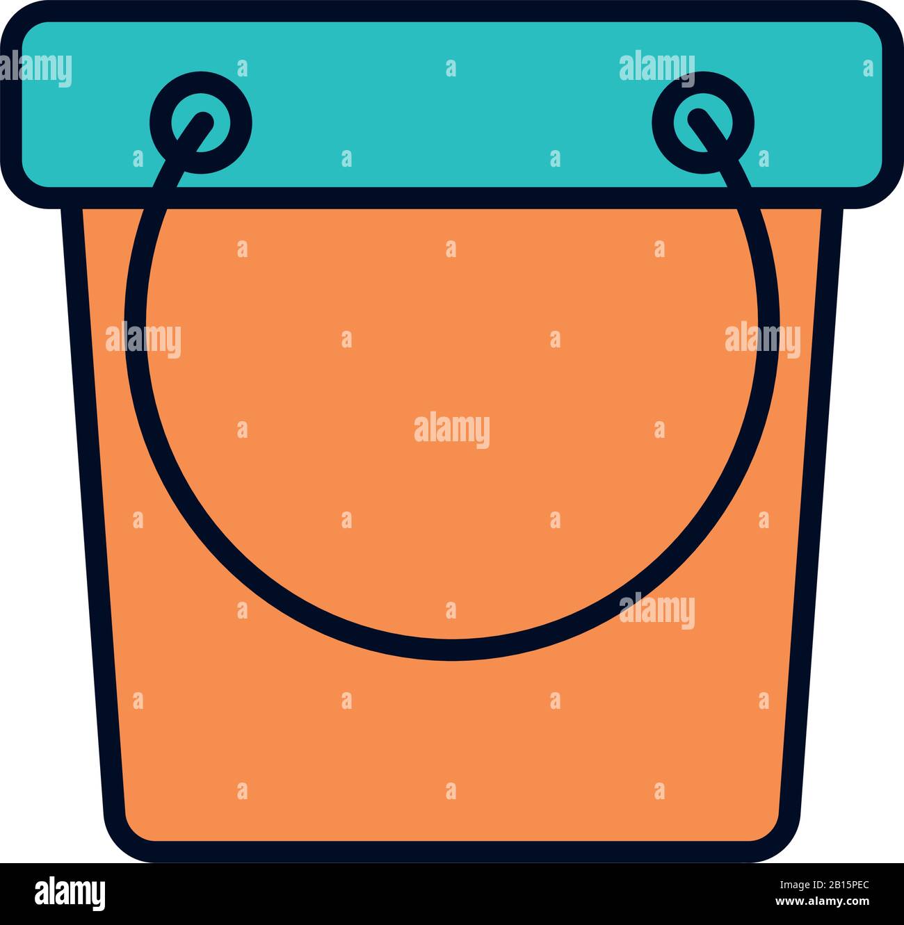 bucket tool line fill style icon design, agronomy farm lifestyle