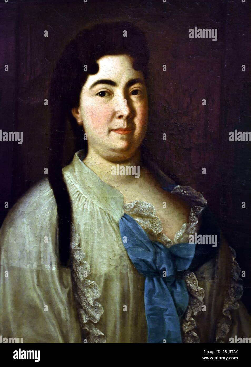 Catherine I ( In a Peignoir )1684 – 1727  was the second wife of Peter the Great and Empress of Russia from 1725 until her death. by Louis Caravaque (1684-1754) French portrait painter worked in Russia. Russia, Russian, Federation, Stock Photo