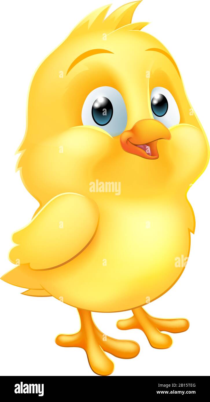 Easter Chick Little Baby Chicken Bird Cartoon Stock Vector