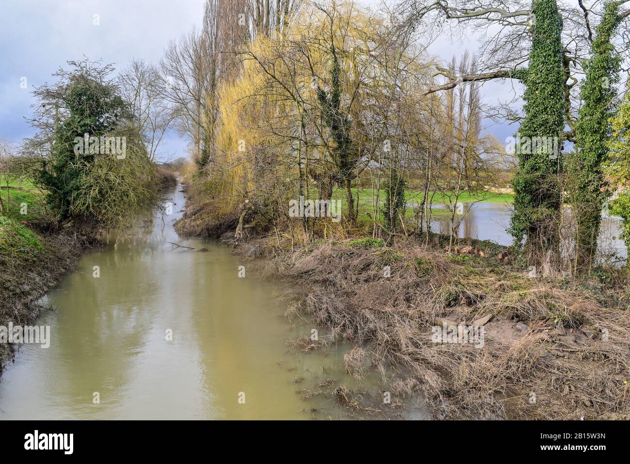 The River Went at Wentbridge Stock Photo