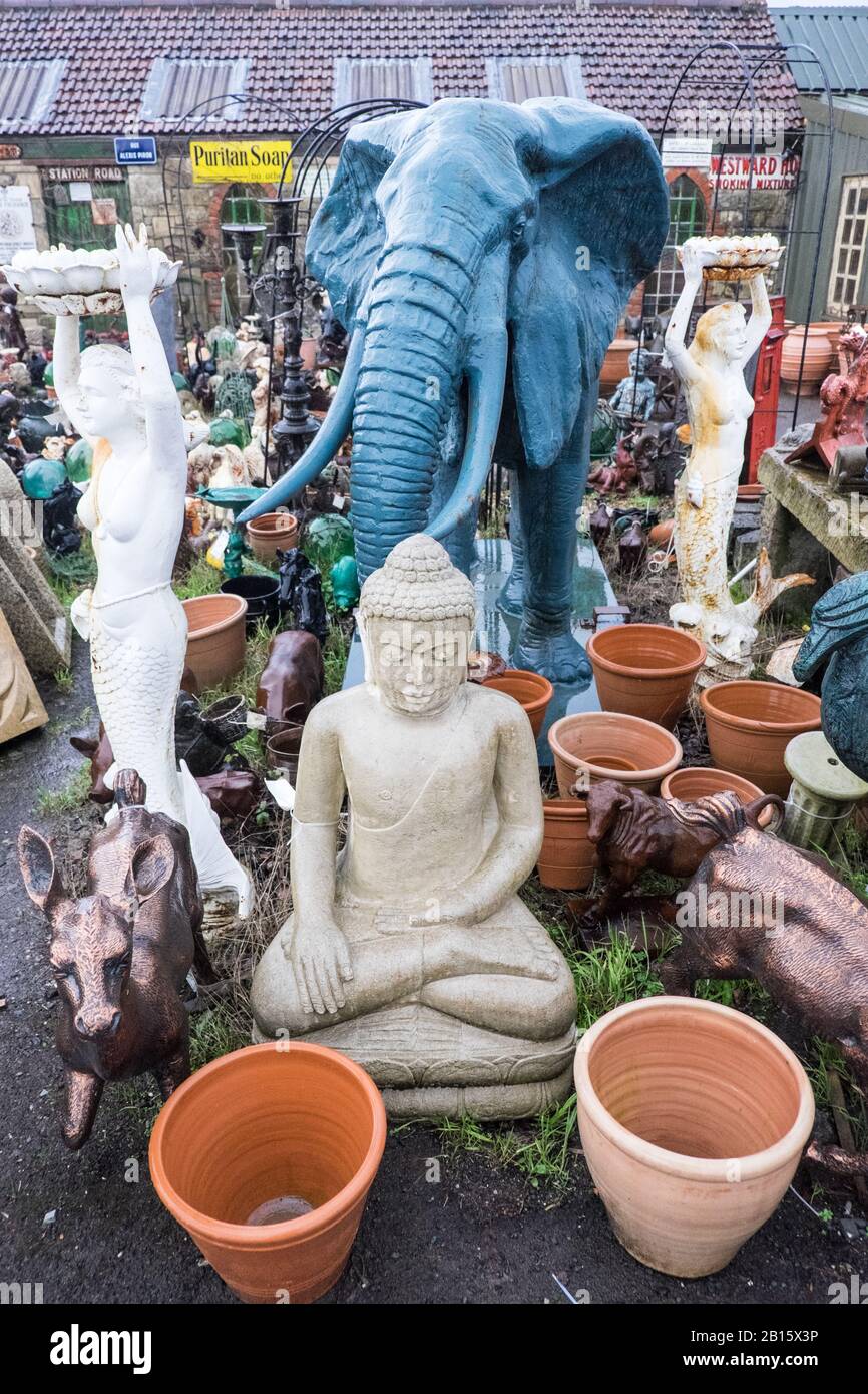 Buddha,Wells,Reclamation,architectural,salvage,yard,Wells,near,Glastonbury,Somerset,west country