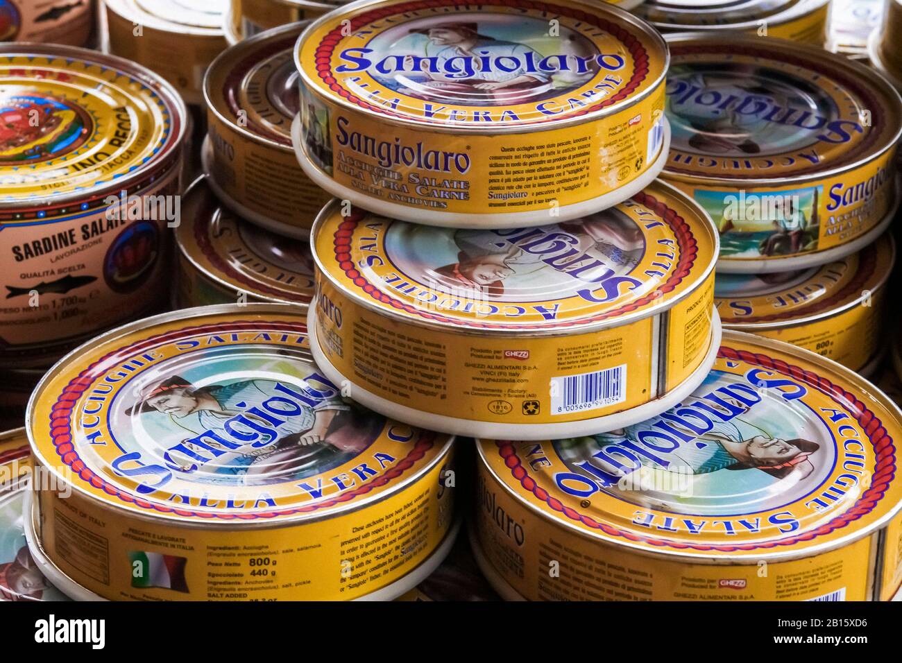 salted anchovies canned Stock Photo Alamy