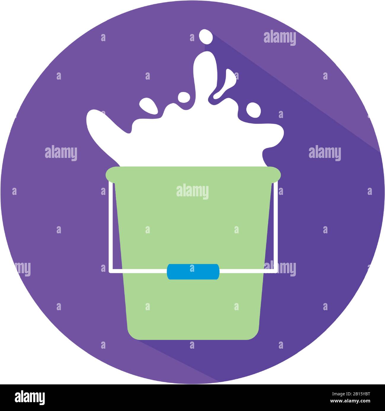 milk bucket flat style icon design, Drink dairy beverage breakfast ...