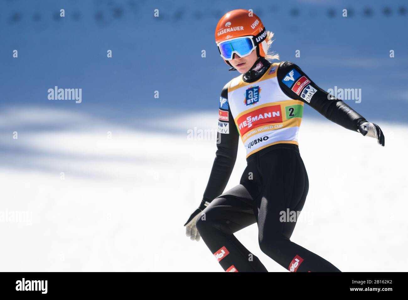 Marita Kramer Of Austria Competes During The Fis Ski Jumping World Cup Ljubno 2020 Team Event On The 22 February 2020 In Ljubno Slovenia Photo By Rok Rakun Pacific Press Sipa Usa Stock Photo