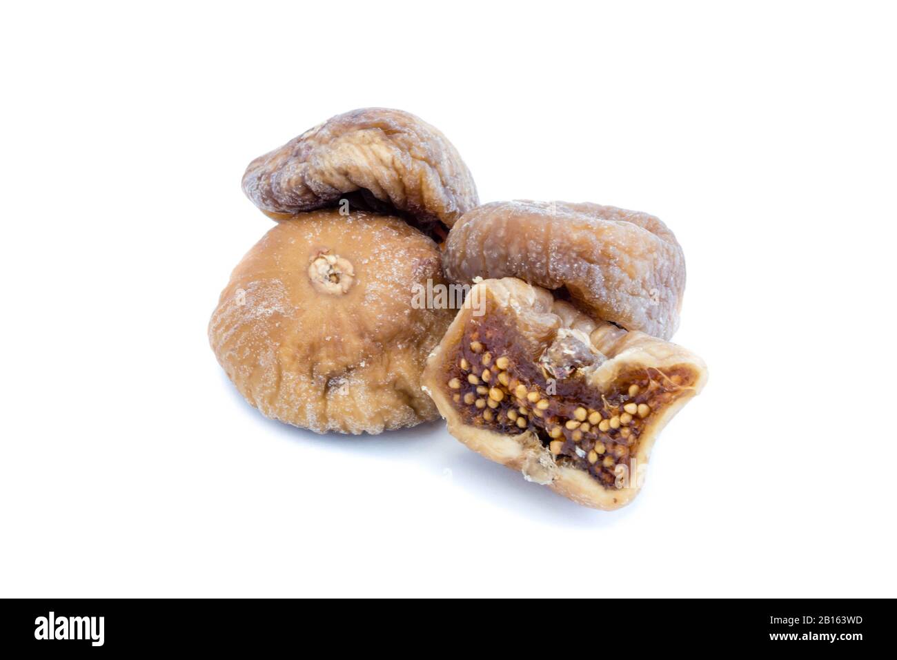 dried figs isolated on white background Stock Photo