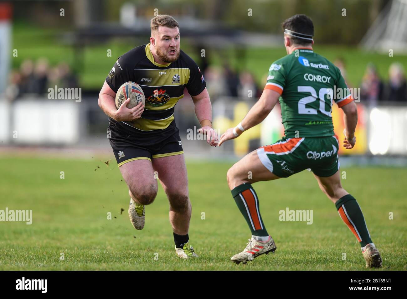 23th February 2020, Queensway Stadium, Wrexham, Wales; Coral Challenge Cup, North Wales Crusaders v Hunslet : Jack Cottington (16) of North Wales Crus Stock Photo