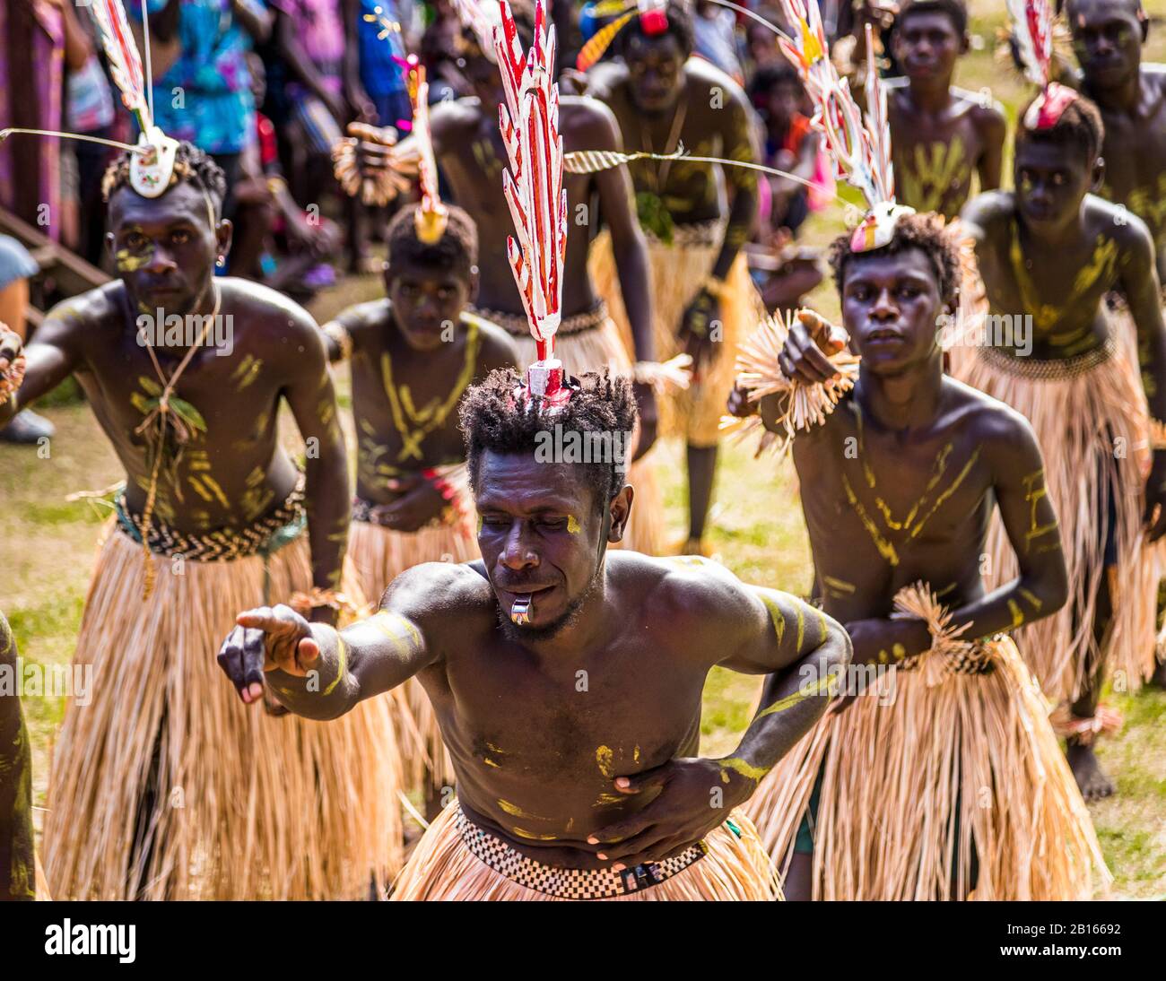 Sing-Sing in Bougainville, Papua New Guinea. Colorful village festival