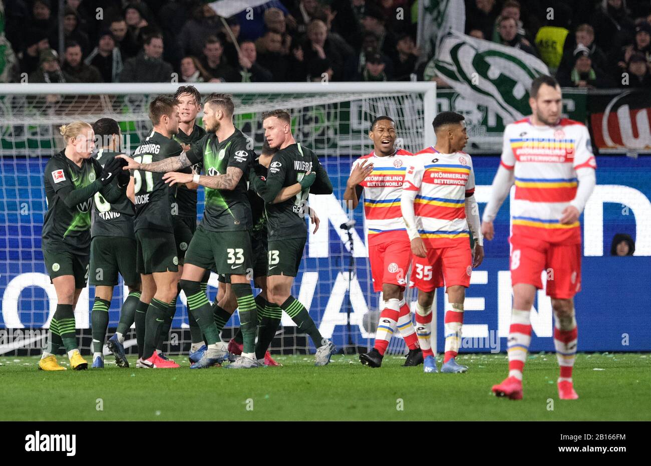 Wolfsburg Germany 23rd Feb 2020 Football Bundesliga Vfl Wolfsburg Fsv Mainz 05 23rd Matchday In The Volkswagen Arena Wolfsburg S Josip Brekalo Undercover Celebrates His Goal For The 1 0 Against Fsv Mainz