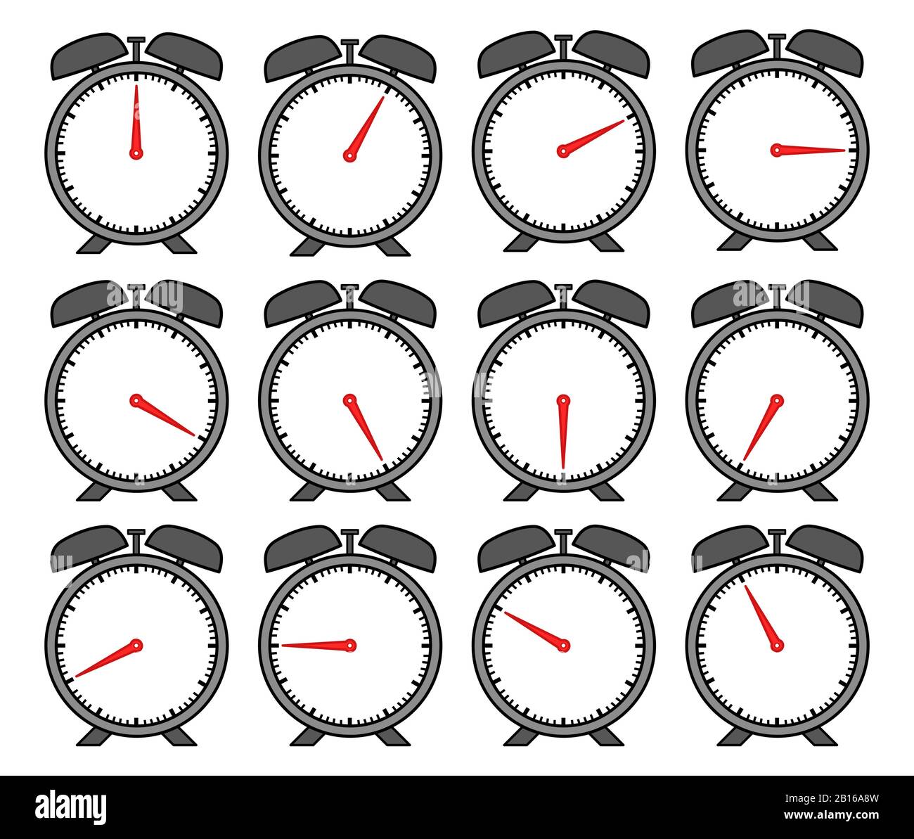 alarm clock set Stock Vector Image & Art Alamy