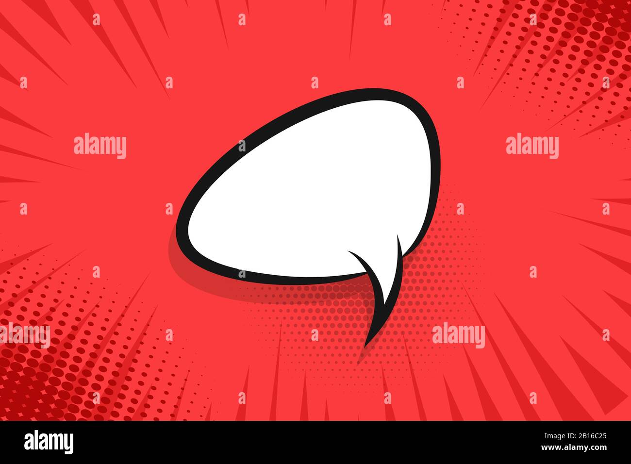 Comic text empty speech bubble banner pop art Stock Vector