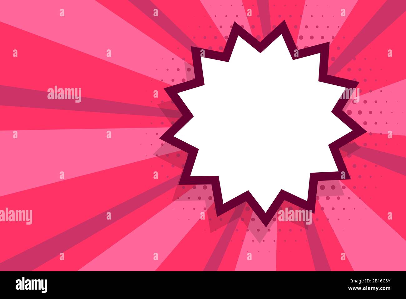 Comic text empty speech bubble banner pop art Stock Vector