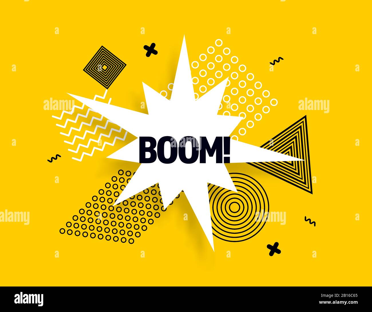 Boom speech bubble banner hi-res stock photography and images - Alamy