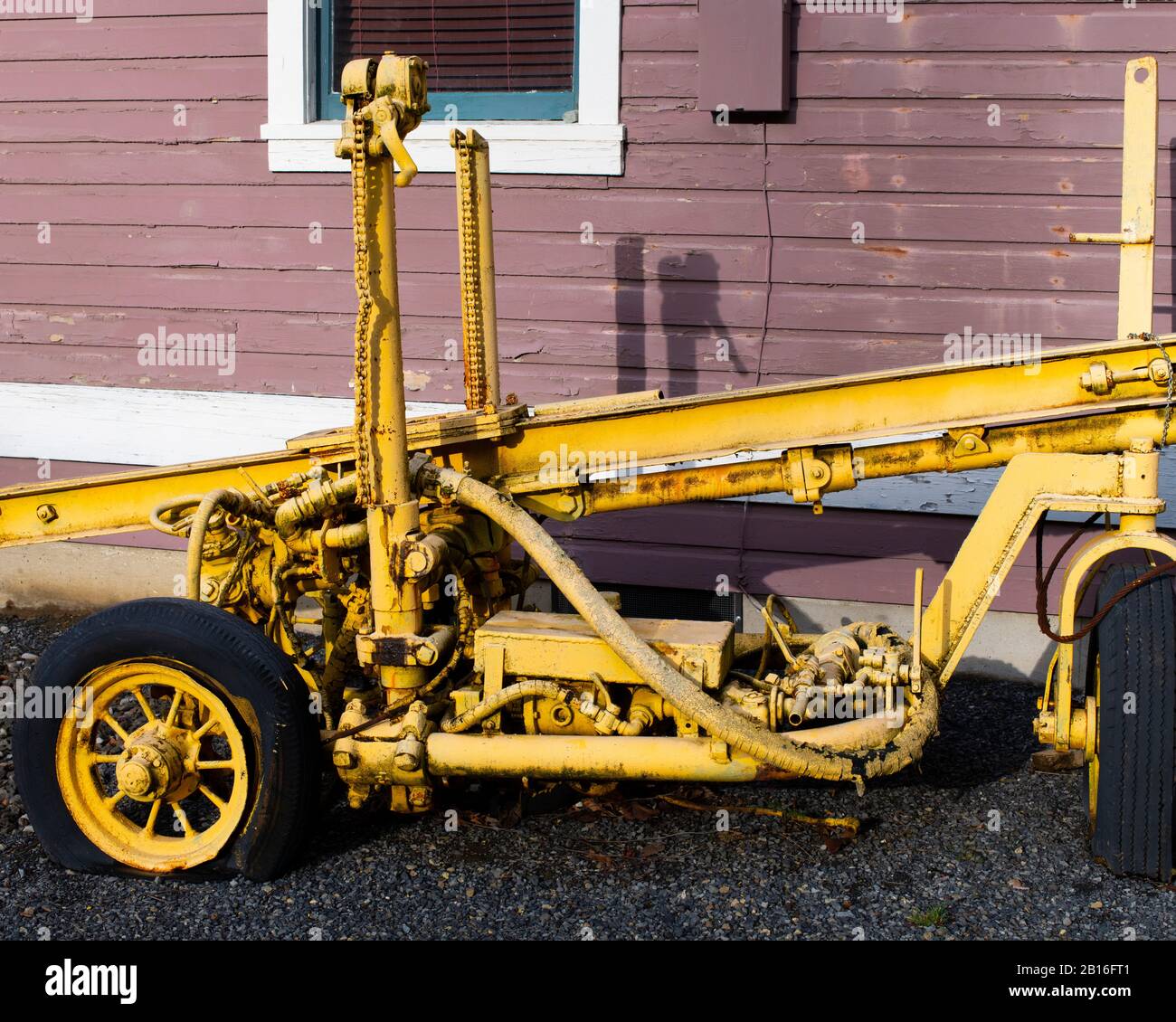 Old mining equipment at the Britannia Museum Stock Photo Alamy