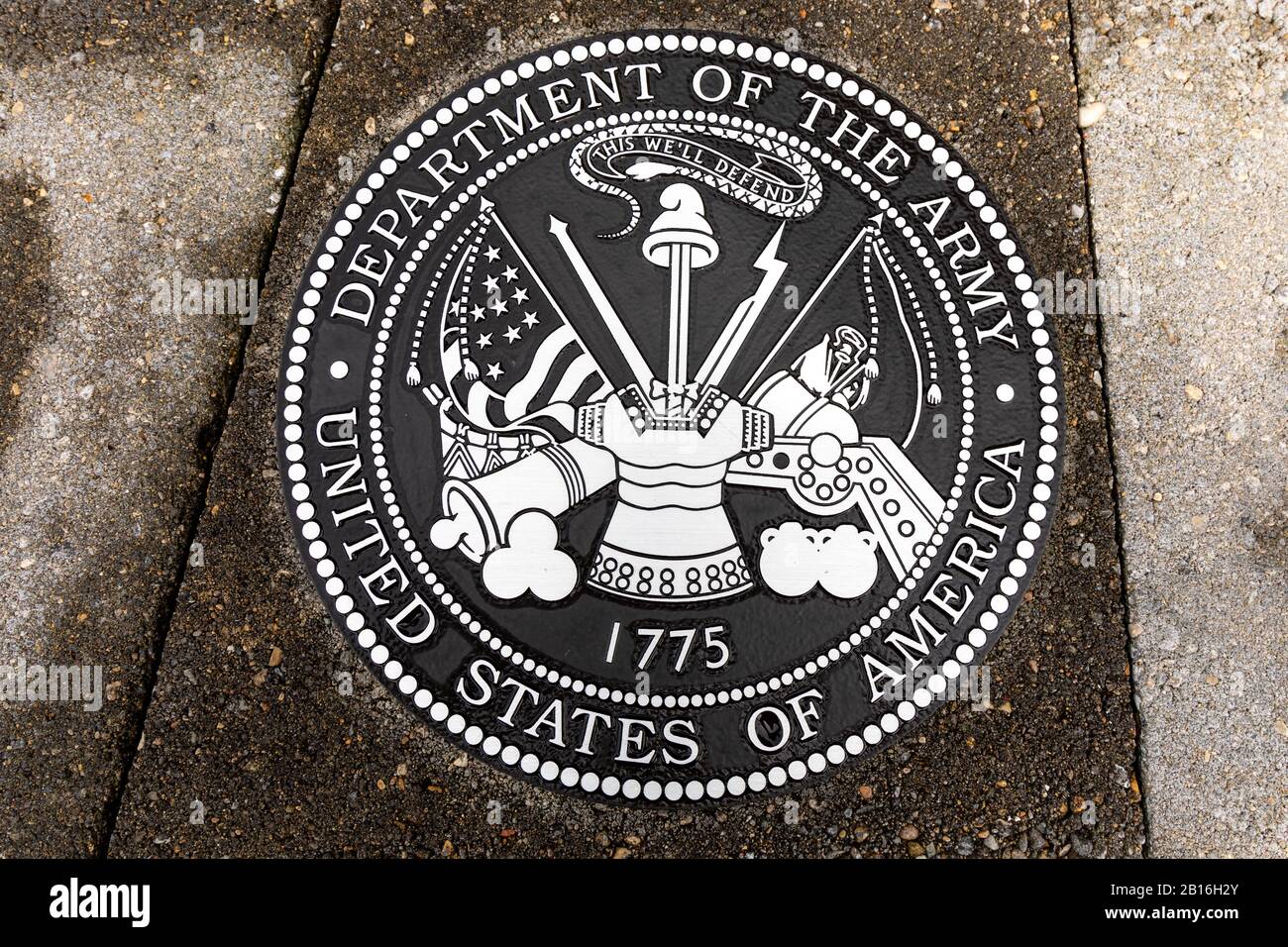 Graphic created from Kisler Creations photograph of the U.S. Military Service Seals as part of the Montezuma, Iowa City of Memorials on Town Square. Stock Photo